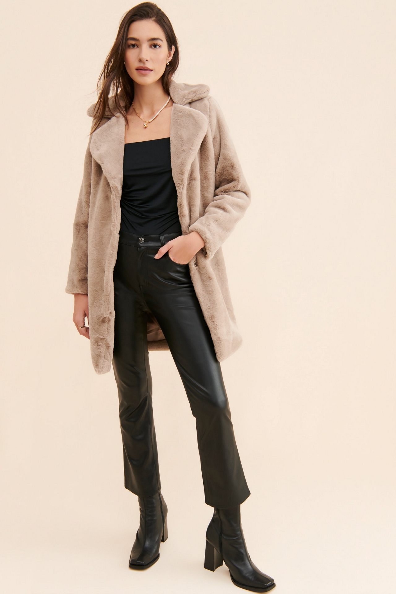 Lili Sidonio Faux Fur Coat