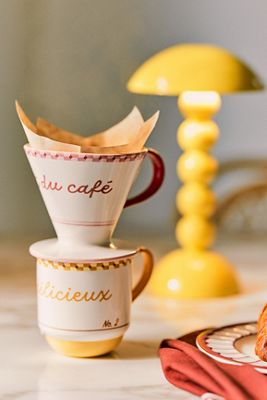 アンソロポロジー ビストロタイル　計量カップ4つセット The Bistro Tile Stoneware Measuring Cups, Set of 4 | AnthroHome