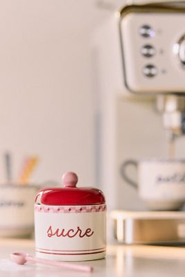 Café Violette Handpainted Stoneware Sugar Bowl