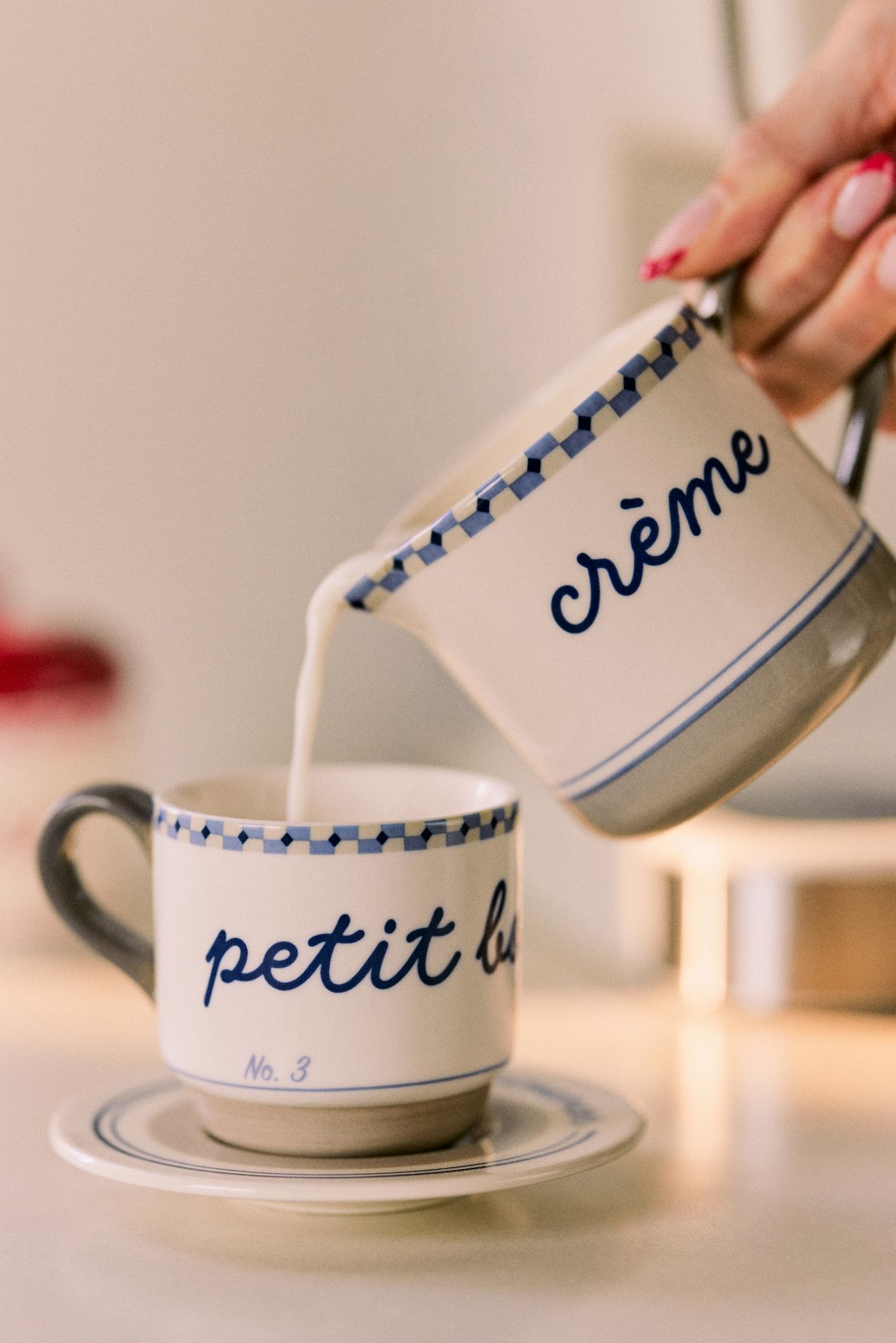 Café Violette Handpainted Stoneware Creamer - Blue, One Size