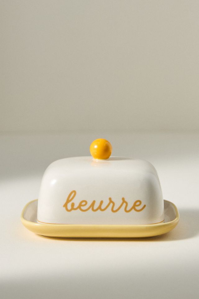 Café Violette Handpainted Stoneware Butter Dish #1