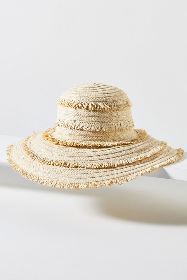 Anthropologie San Diego Floral Floppy Straw Hat San Diego Hat Co. Floral Embroidered Straw Bucket Hat  main image 3