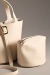 Mini Pebbled Faux-Leather Bucket Bag