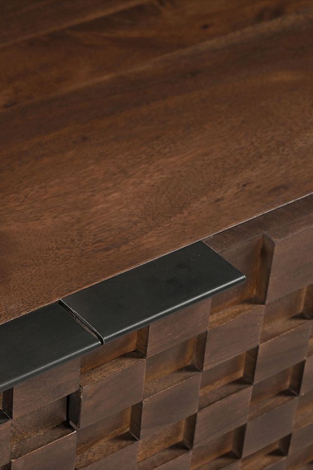 Easton Acacia Wood Media Cabinet #4