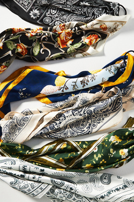 Patterned Hair Scarves, Set of 2