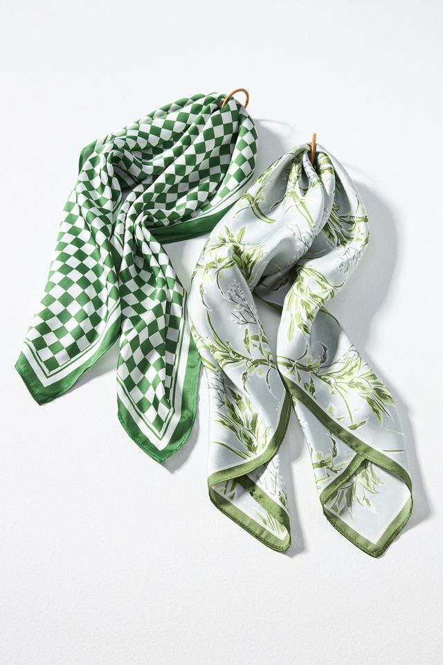 Patterned Hair Scarves, Set of 2 #1