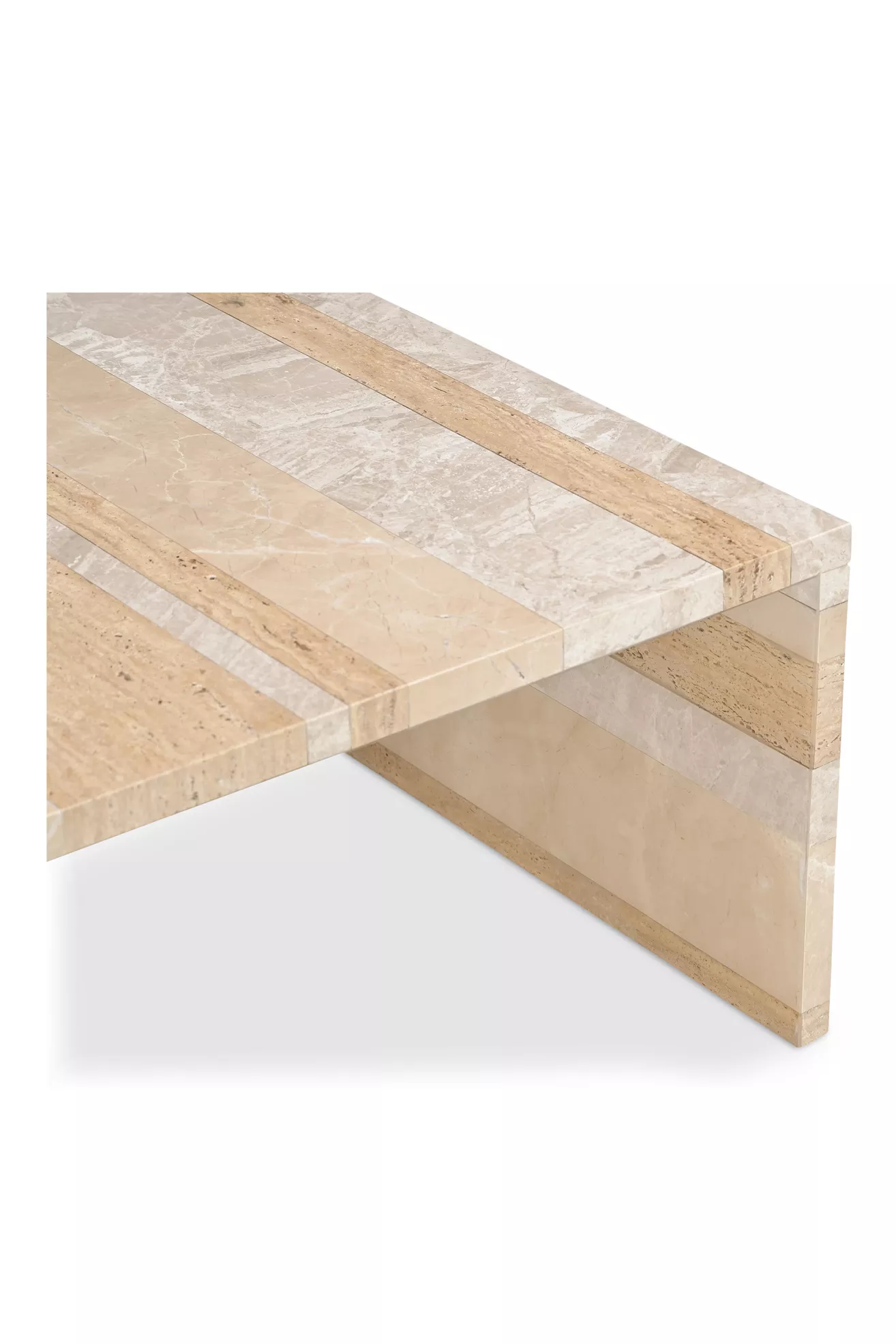 Corner close-up of marble table side
