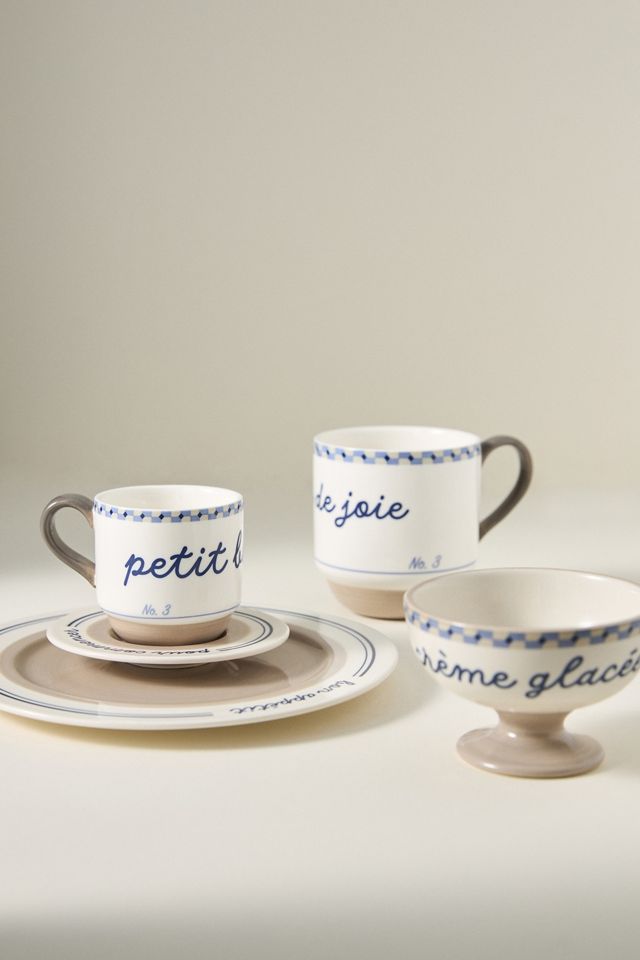 Café Violette Handpainted Stoneware Ice Cream Bowl #3
