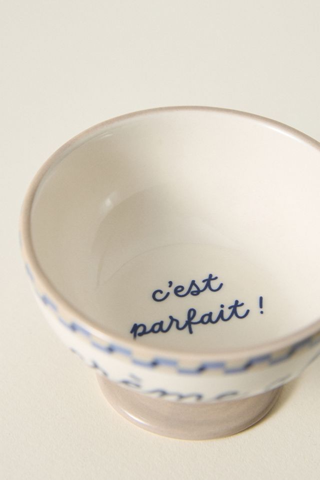 Café Violette Handpainted Stoneware Ice Cream Bowl #2