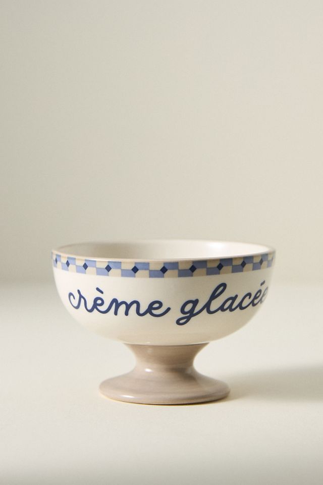 Café Violette Handpainted Stoneware Ice Cream Bowl #1