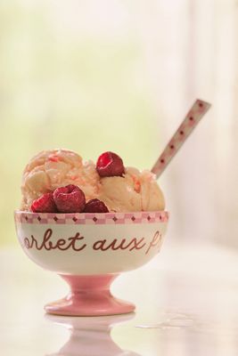Café Violette Handpainted Stoneware Ice Cream Bowl