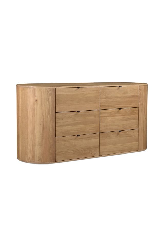 Theo Solid Oak 6-Drawer Dresser - Modern & Stylish