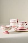 Café Violette Handpainted Stoneware Espresso Cup & Saucer