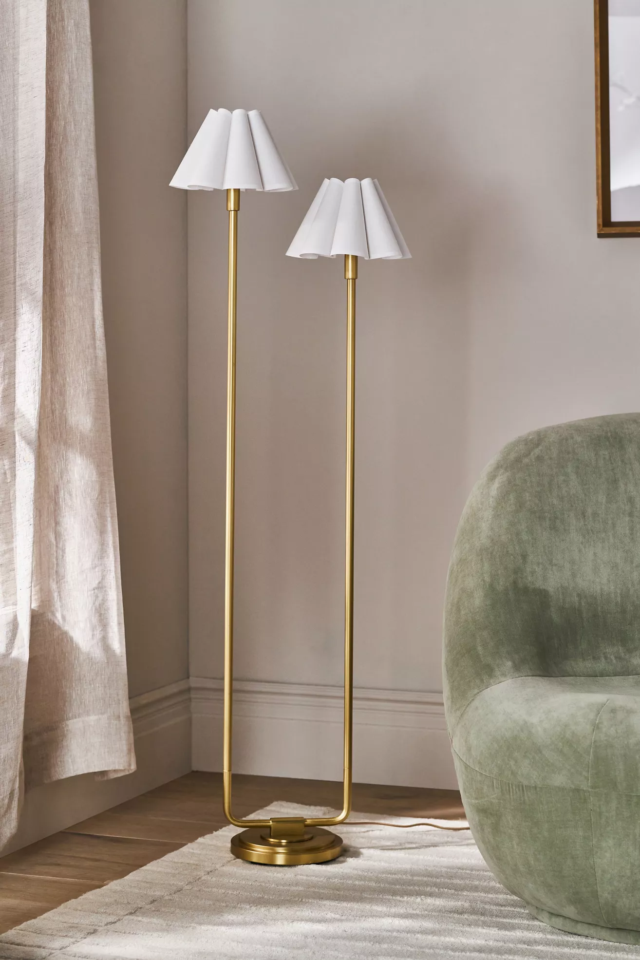 Polly Scalloped Metal Floor Lamp | Modern & Classic