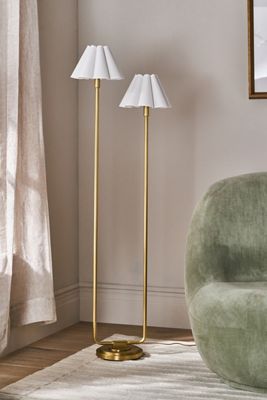 Polly Scalloped Shaded Metal Floor Lamp