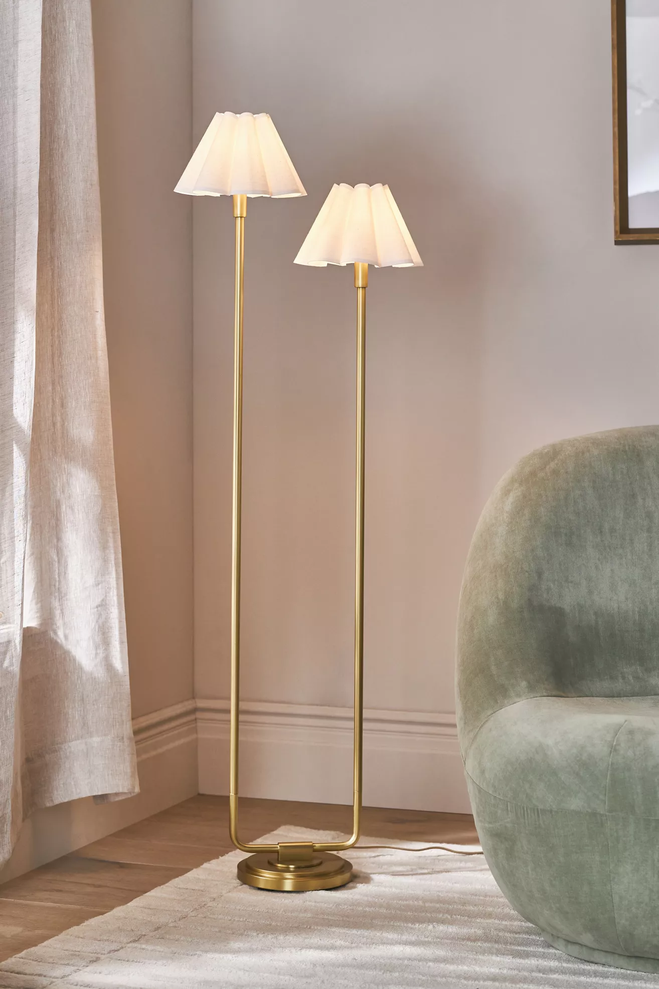 Polly Scalloped Metal Floor Lamp | Modern & Classic