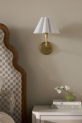 Polly Scalloped Shaded Metal Sconce Wall Light