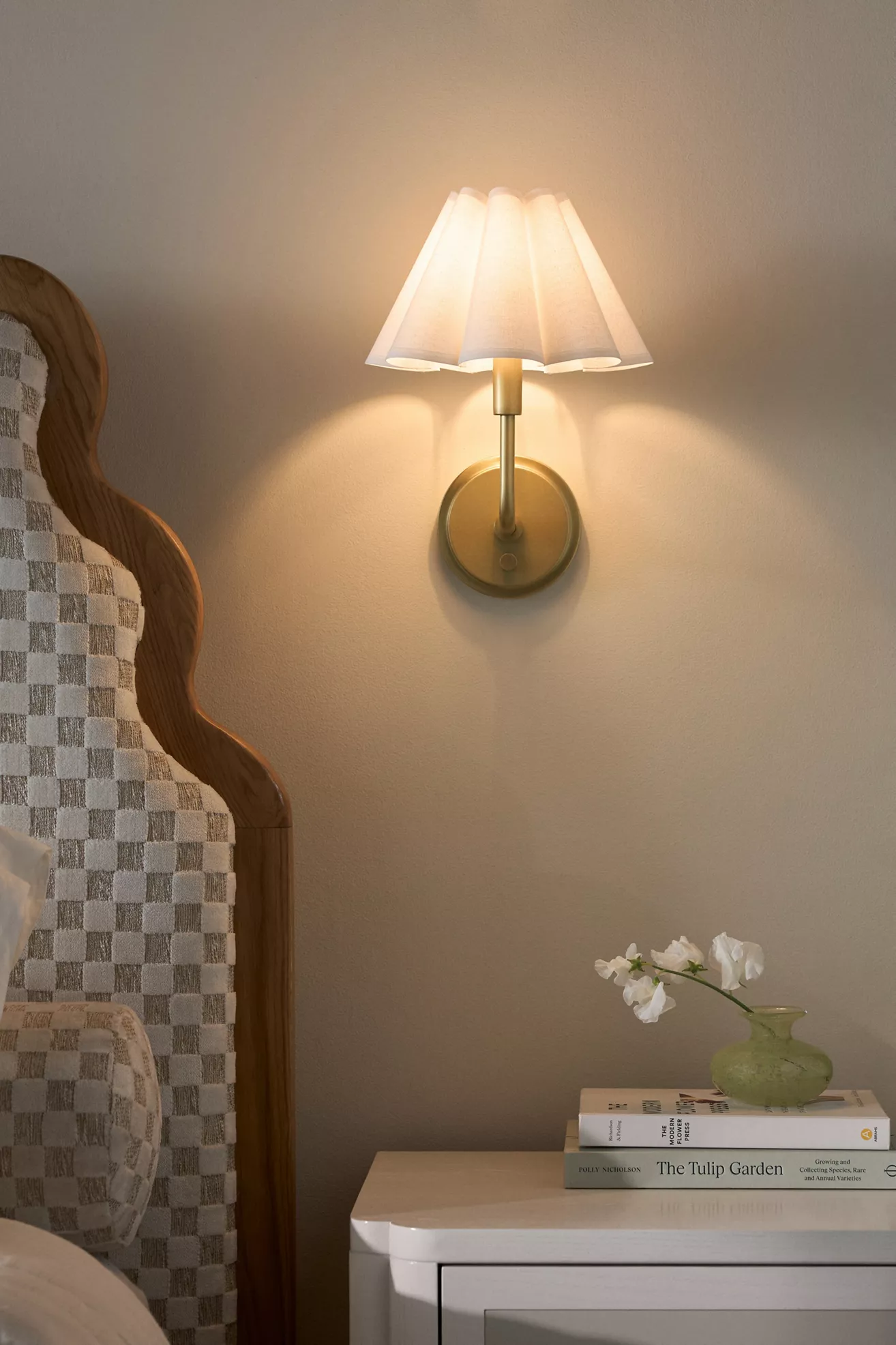 Regina Andrew Polly Scalloped Shaded Metal Sconce Wall Light