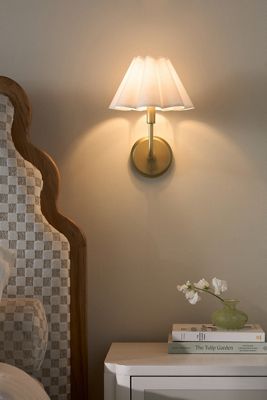 Regina Andrew Polly Scalloped Shaded Metal Sconce Wall Light