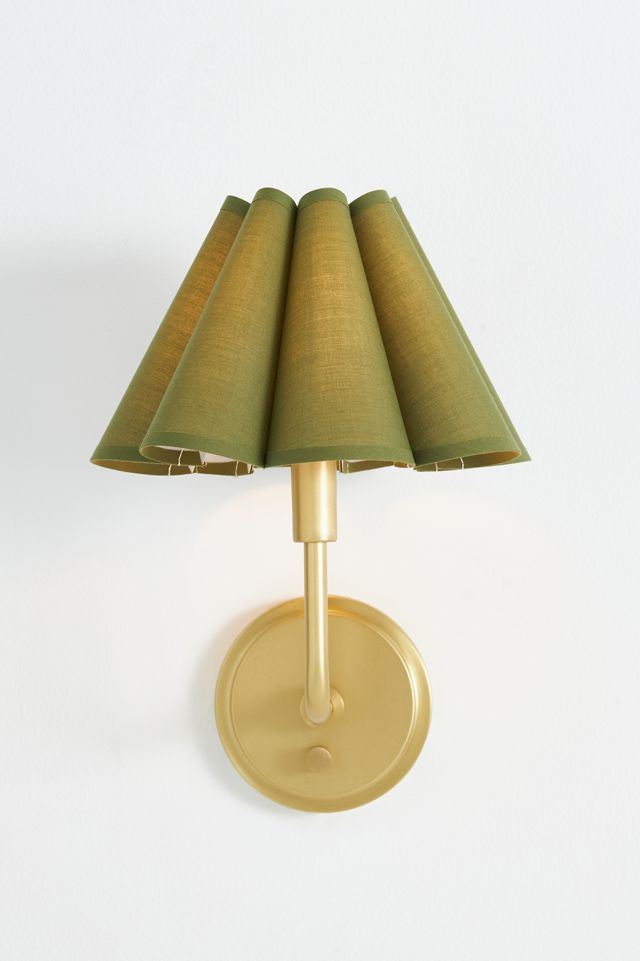 Polly Scalloped Shaded Metal Sconce Wall Light #2