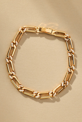 Luv Aj Pavé Link Bracelet In Gold