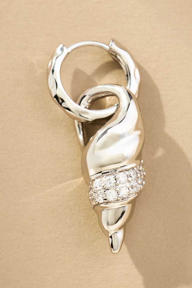 Luv Aj Seashell Huggie Hoop Earrings #1