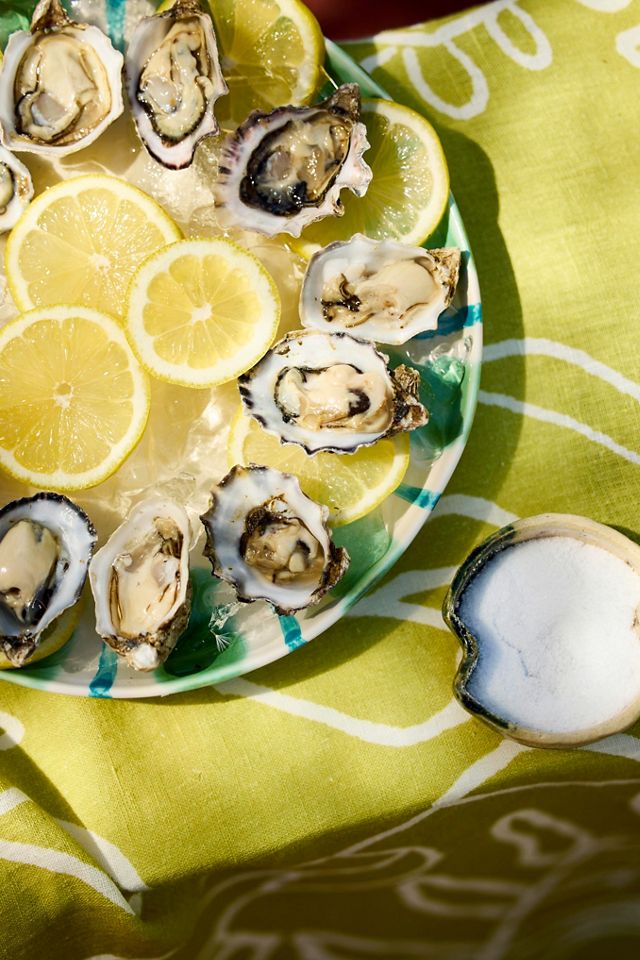 Striped Earthenware Serving Platter #2