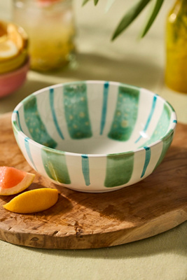 Striped Earthenware Bowl