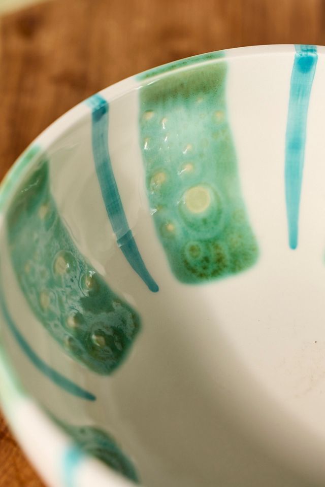 Striped Earthenware Bowl #1