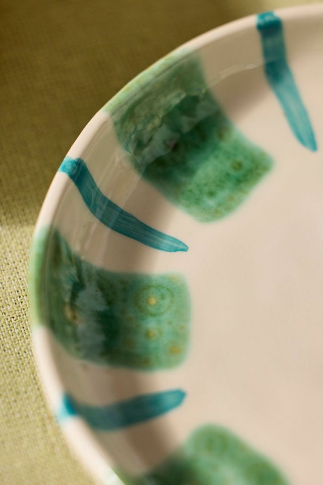 Striped Earthenware Side Plate #2
