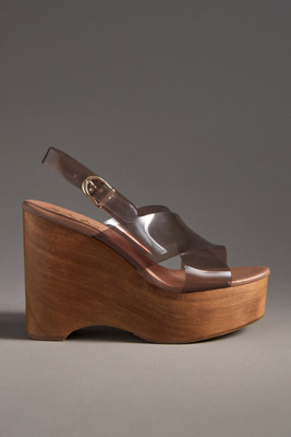 Shop Matisse Fox Jelly Platform Heels In Brown