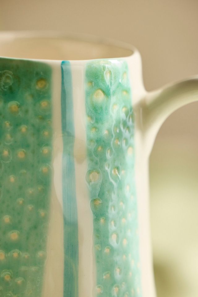 Striped Earthenware Pitcher #2