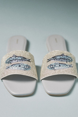 MAEVE THE FIONA BEADED SLIDE SANDALS BY MAEVE 