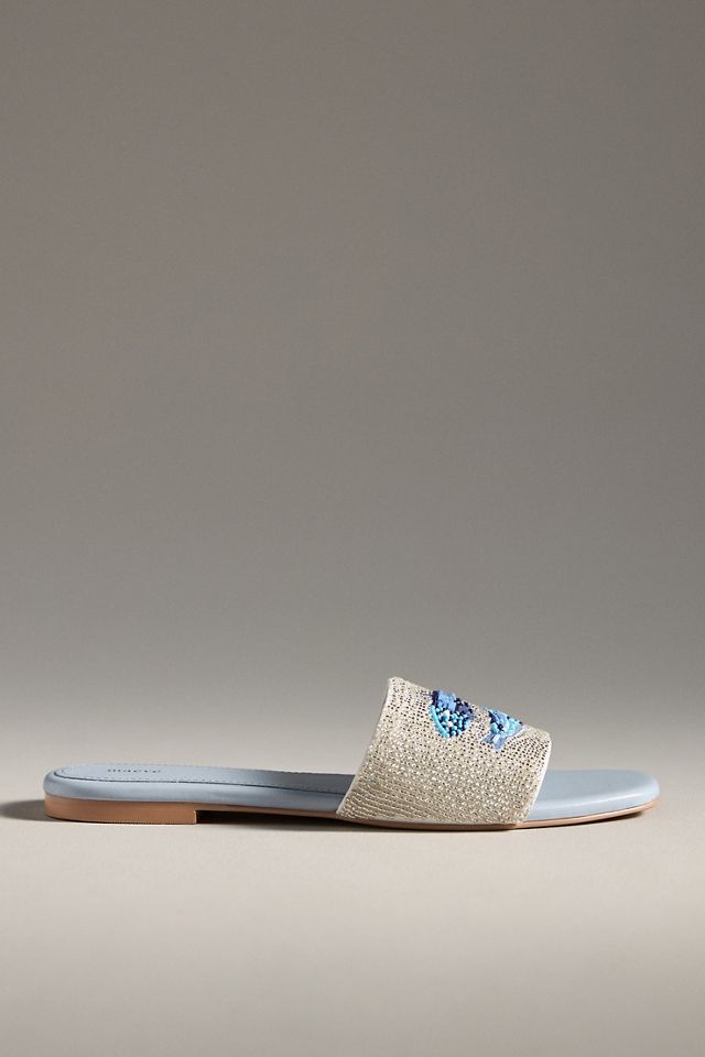 The Fiona Beaded Slide Sandals by Maeve #2
