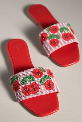 MAEVE THE FIONA BEADED SLIDE SANDALS BY MAEVE 