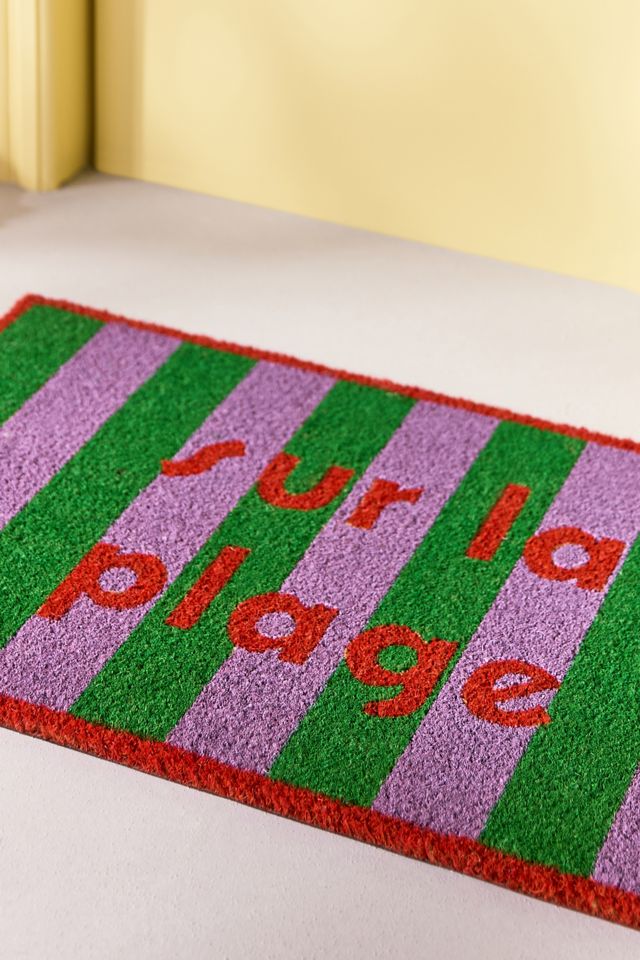 Sur La Plage Striped Printed Coir Doormat #2