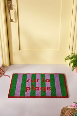 Sur La Plage Striped Printed Coir Doormat