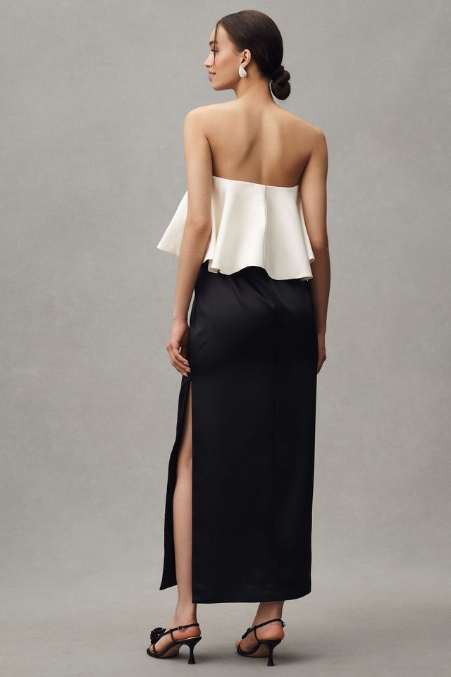 BHDLN Strapless Twofer Structured Midi Dress #4