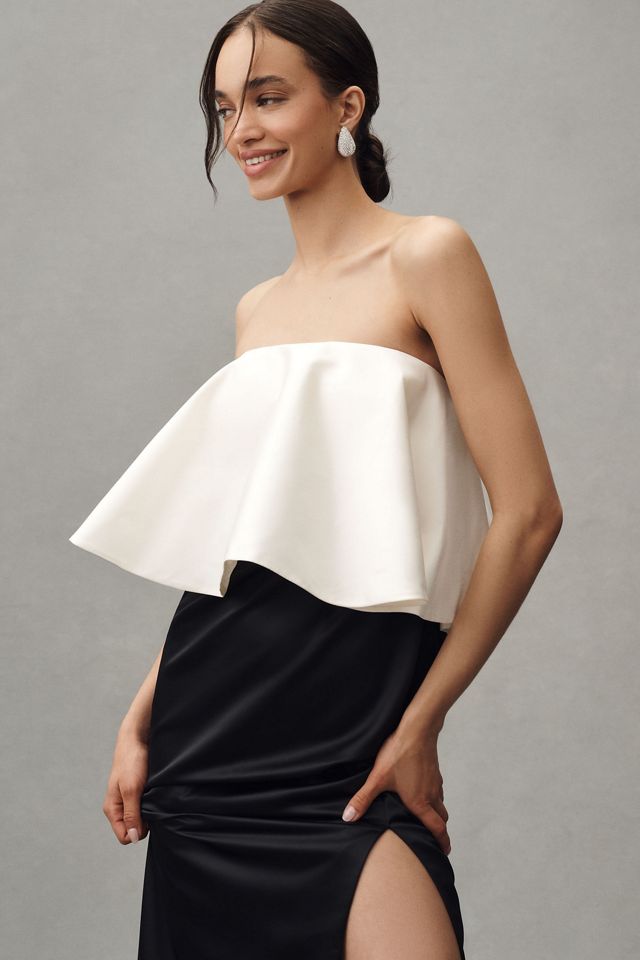 BHDLN Strapless Twofer Structured Midi Dress #5