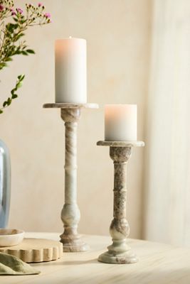 Toronto Marble Pillar Candle Holder