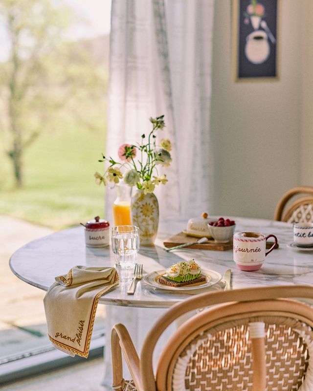 Café Violette Embroidered Cotton Napkins, Set of 4 #3