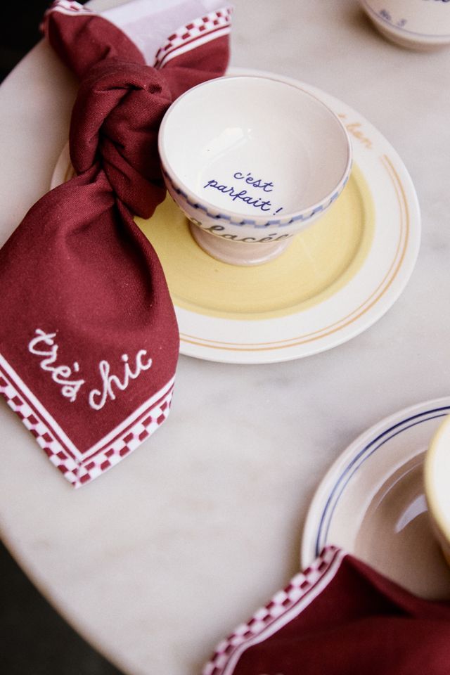 Café Violette Embroidered Cotton Napkins, Set of 4 #4