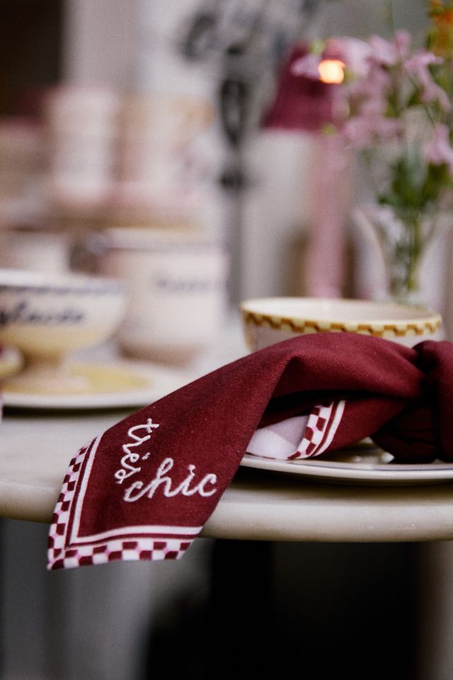 Café Violette Embroidered Cotton Napkins, Set of 4 #5