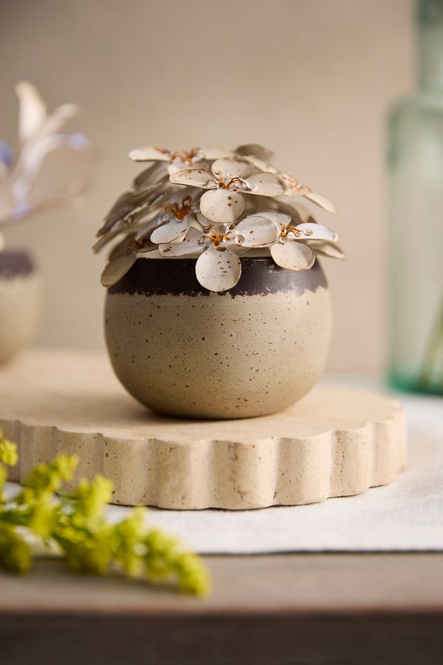 Dogwood Flower Metal Pot #1