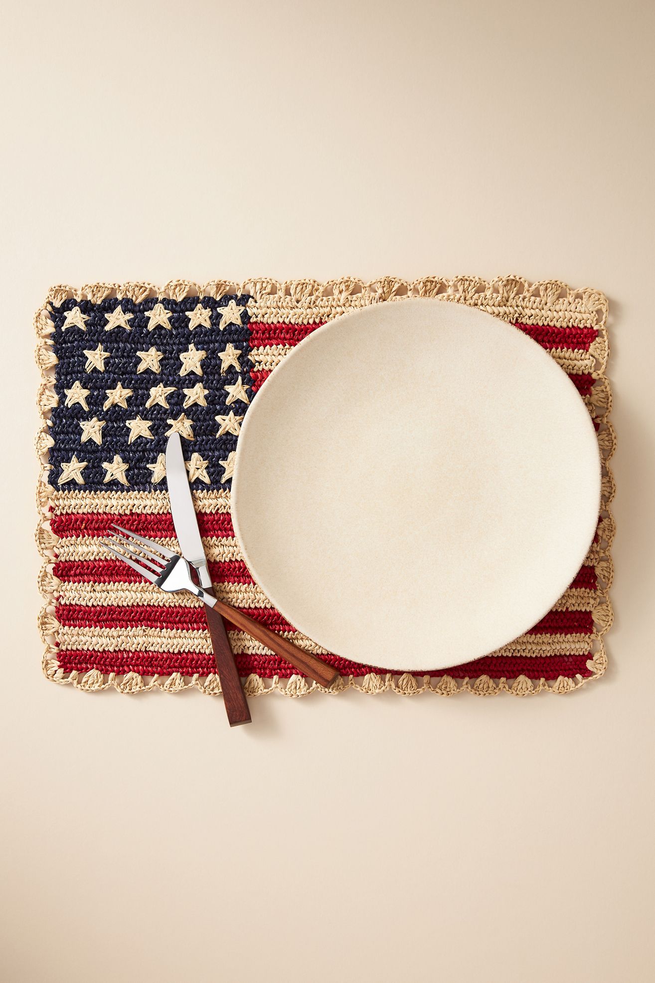 Handwoven Americana Placemat - Flag, Placemat