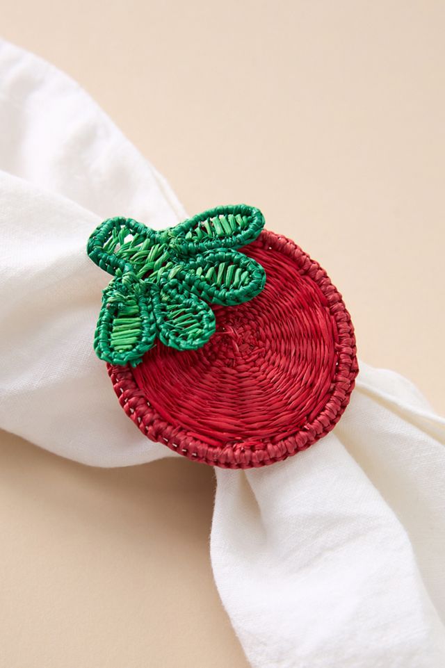 Handwoven Fruit Napkin Rings, Set of 4 #1