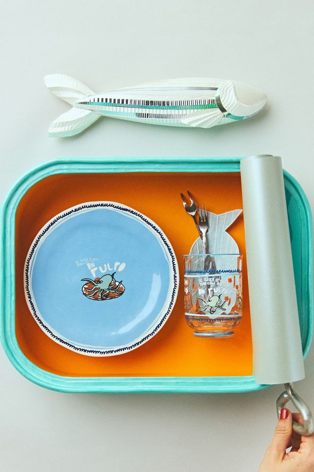 Novelty Piecework Linen Cocktail Napkins, Set of 4 #3