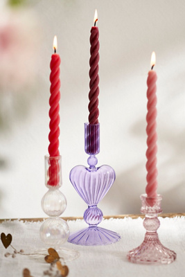 Cave Glow Studio Twisty Tapers, Set Of 3 Pinks