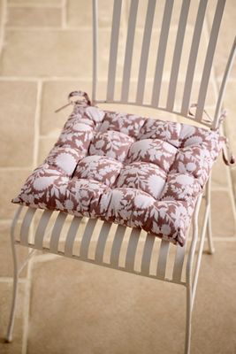 Floral Block Print Seat Cushion