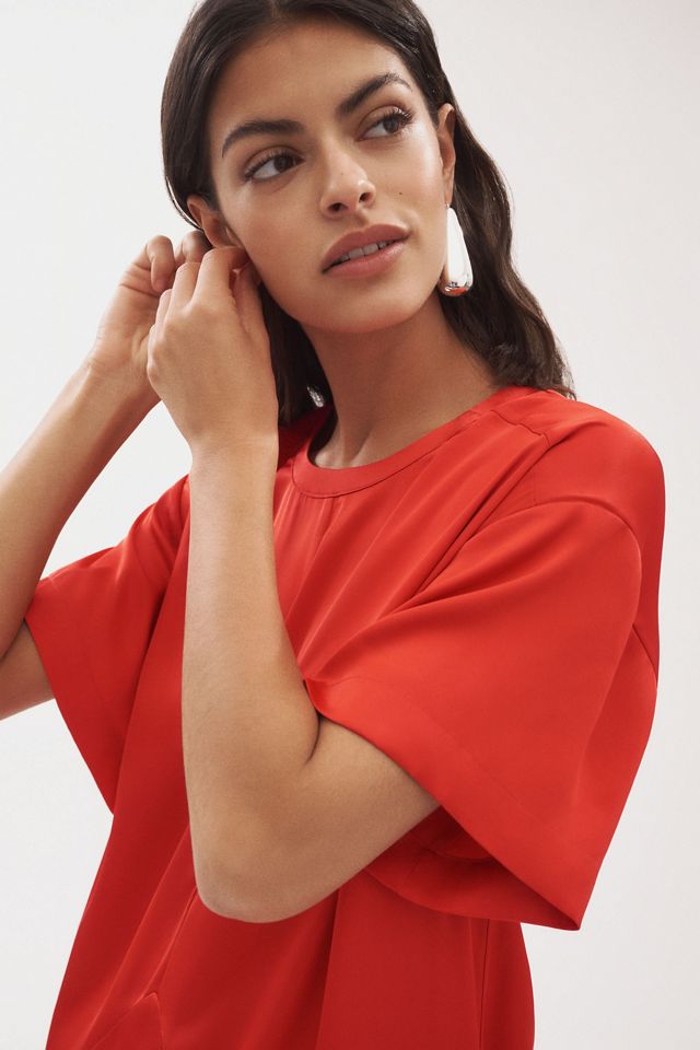 BHLDN Brielle Short-Sleeve Column Maxi Dress #2